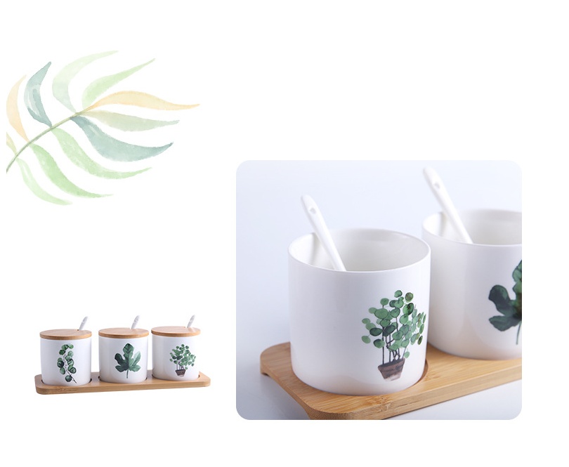 Ceramic seasoning bottle set - Image 3