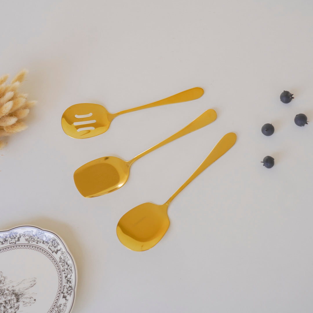 Set of 3 Serving Spoons for dry items | Luxury | Stainless Steel - Image 19