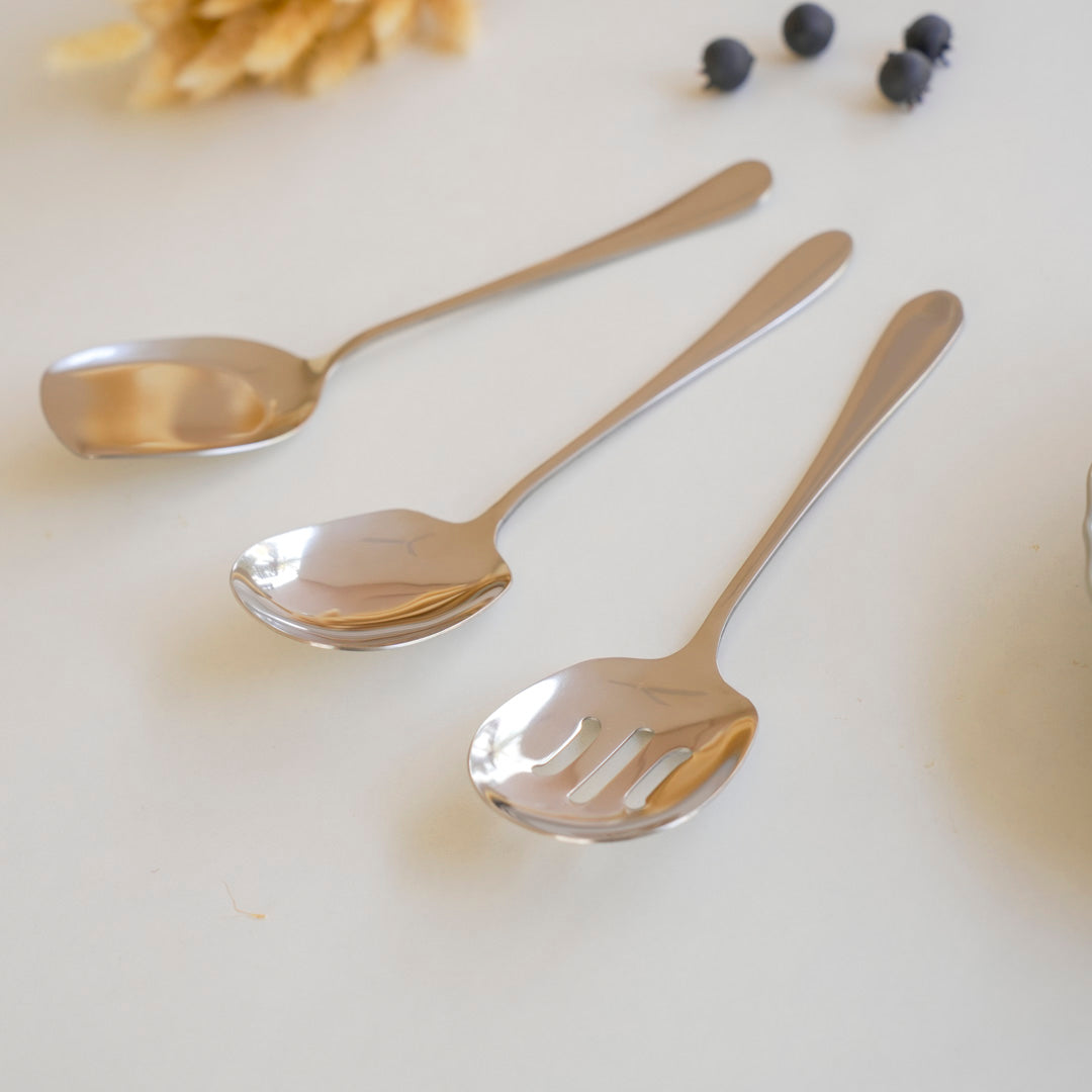 Set of 3 Serving Spoons for dry items | Luxury | Stainless Steel - Image 9