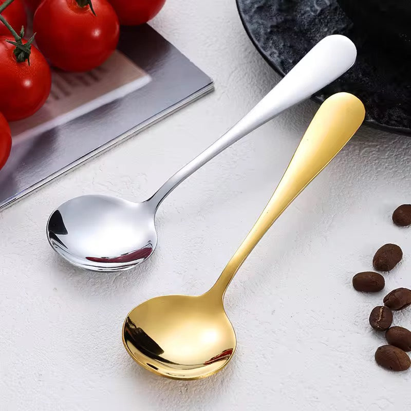 Soup Spoons - Silver & Gold - Set of 4 - Image 2