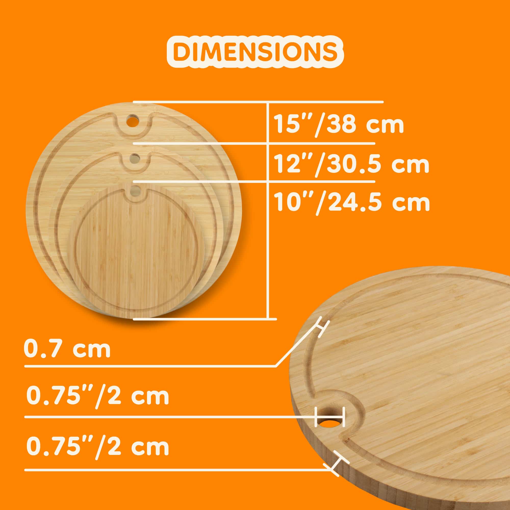 Round Bamboo Cutting Boards - Image 2