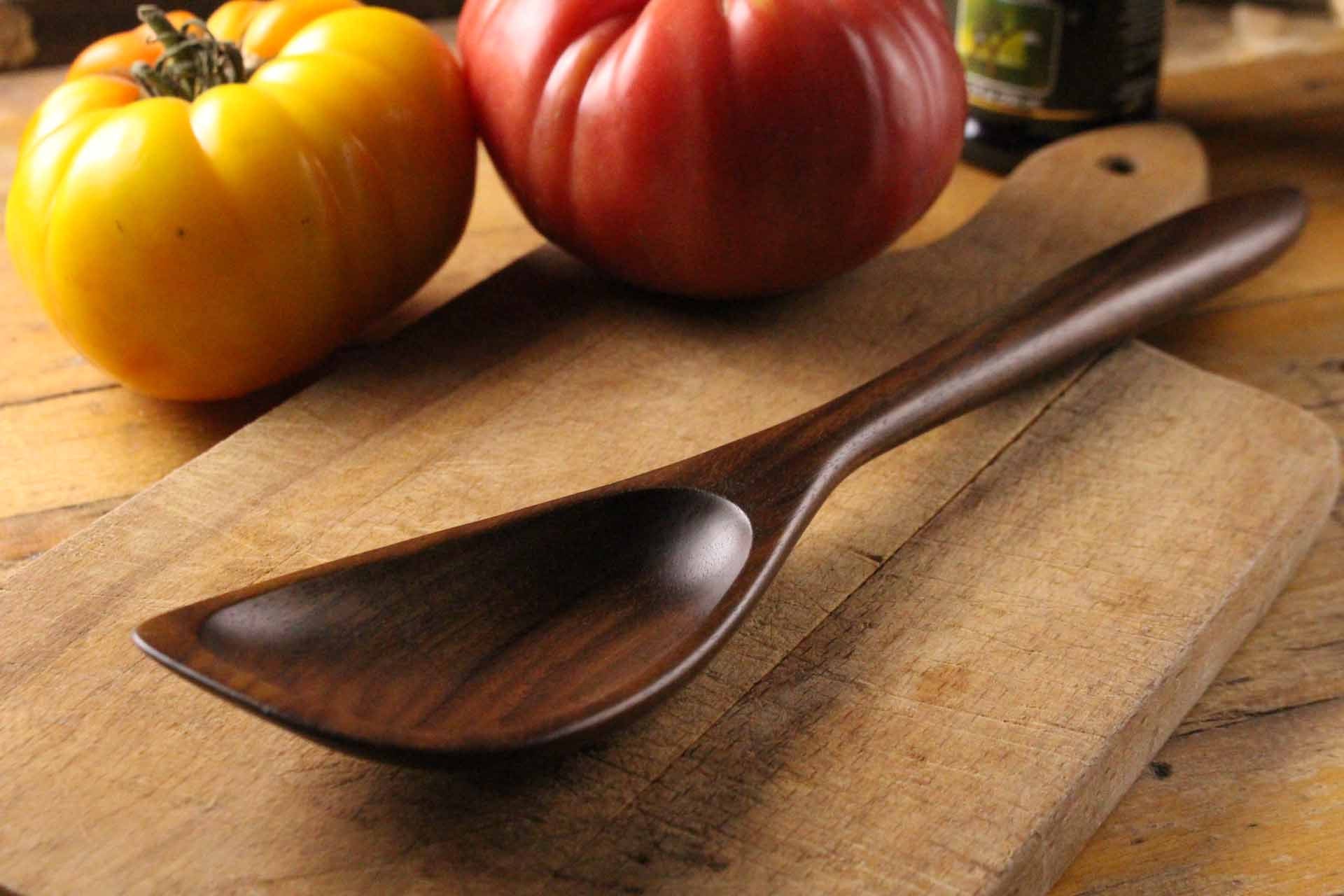 Hybrid wooden roux spoon spatula spoon hand made from Walnut , Cherry, or Maple wood - Image 4