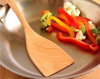 Wooden spatula kitchen cooking utensil handmade of Walnut wood