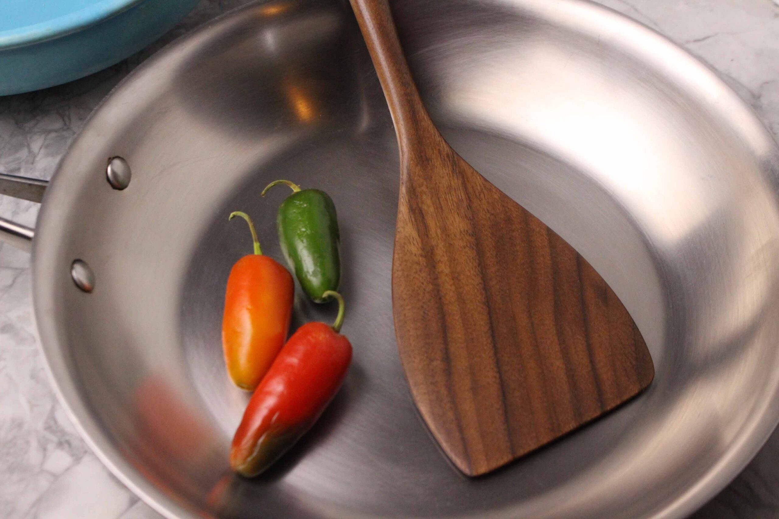 Handmade wooden spatula cooking utensil for turning and stirring - Image 5