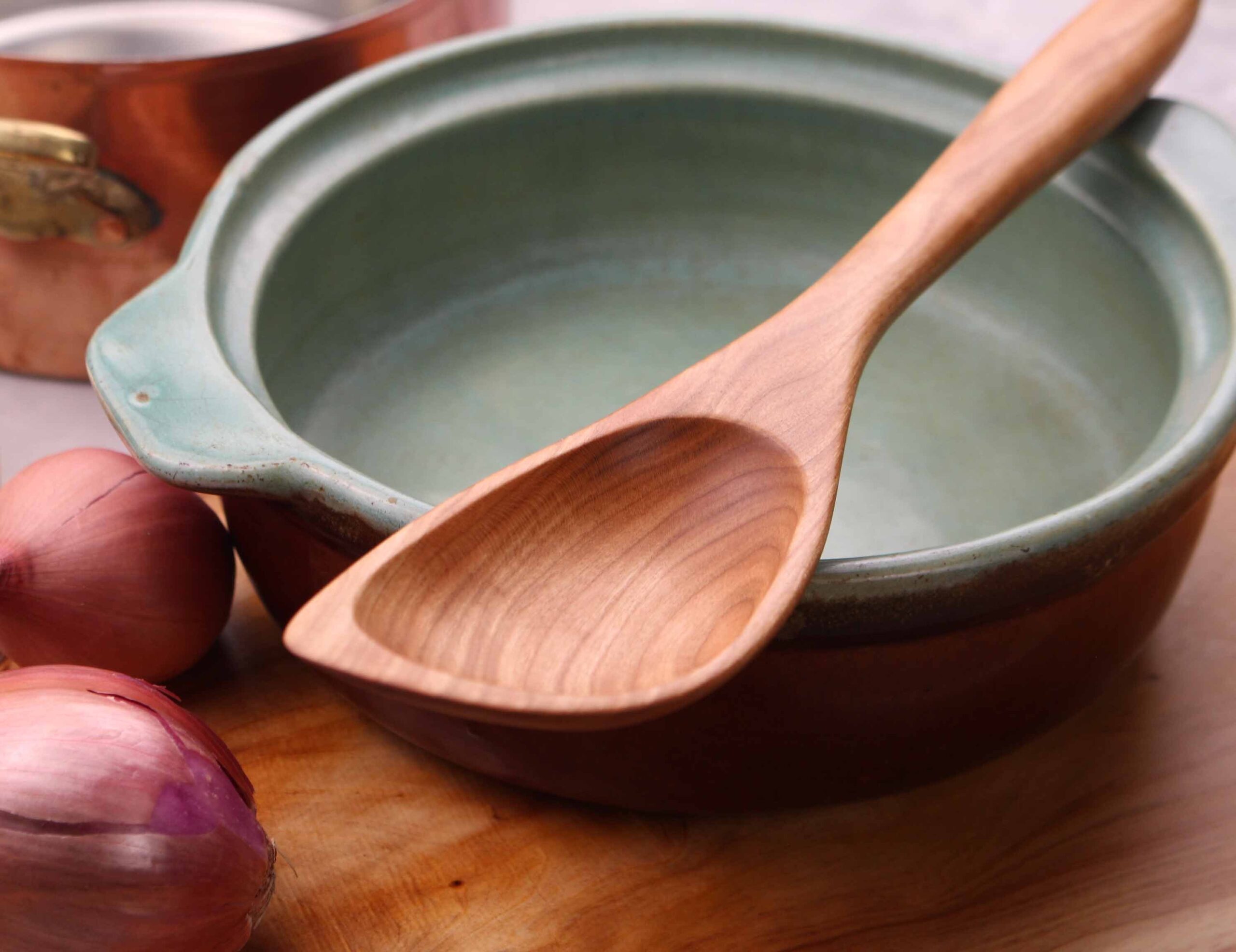 Hybrid wooden roux spoon spatula spoon hand made from Walnut , Cherry, or Maple wood - Image 3
