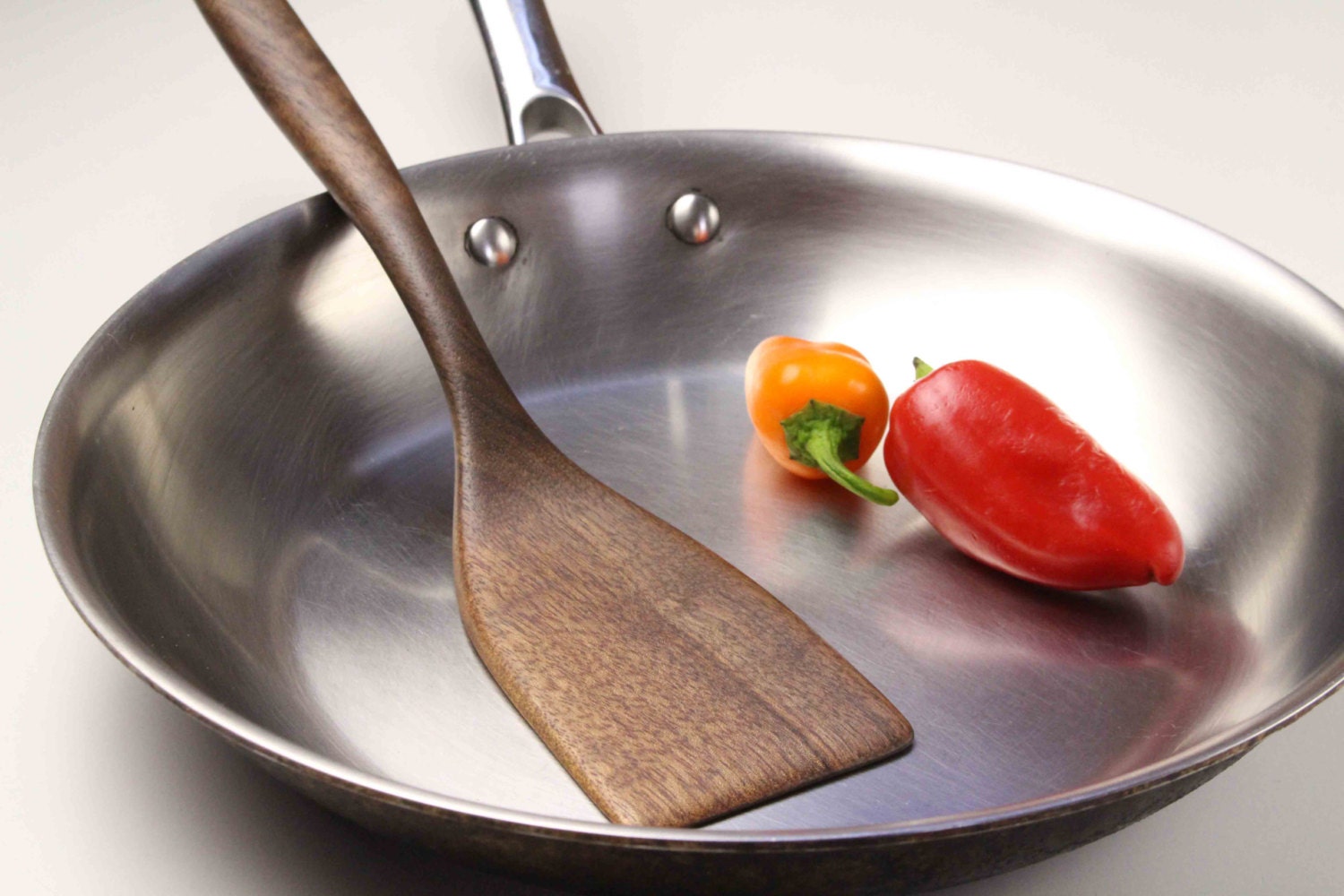 Wooden spatula kitchen cooking utensil handmade of Walnut wood - Image 2
