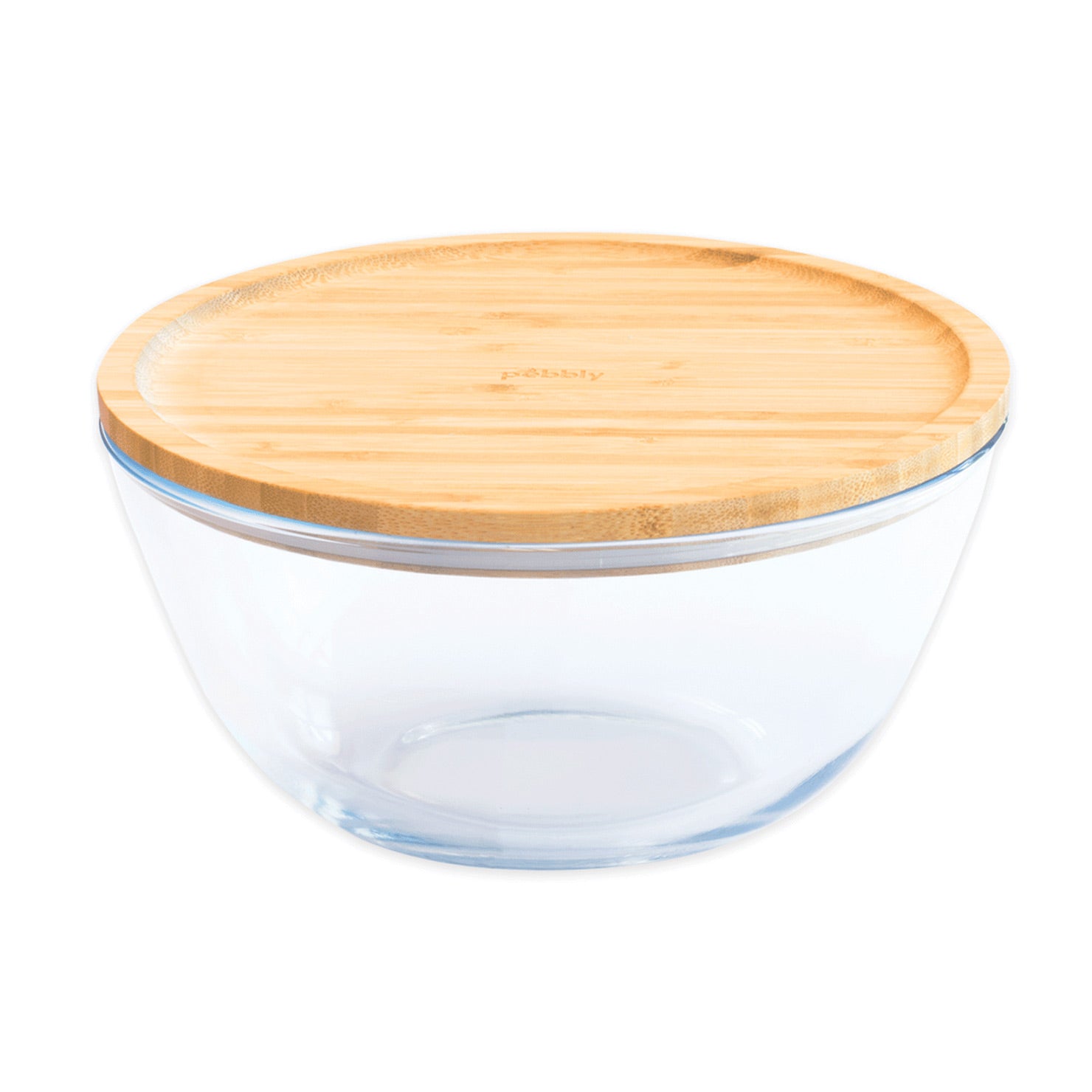 Glass Mixing Bowl With Bamboo Lid 2.6 Litre - Image 3