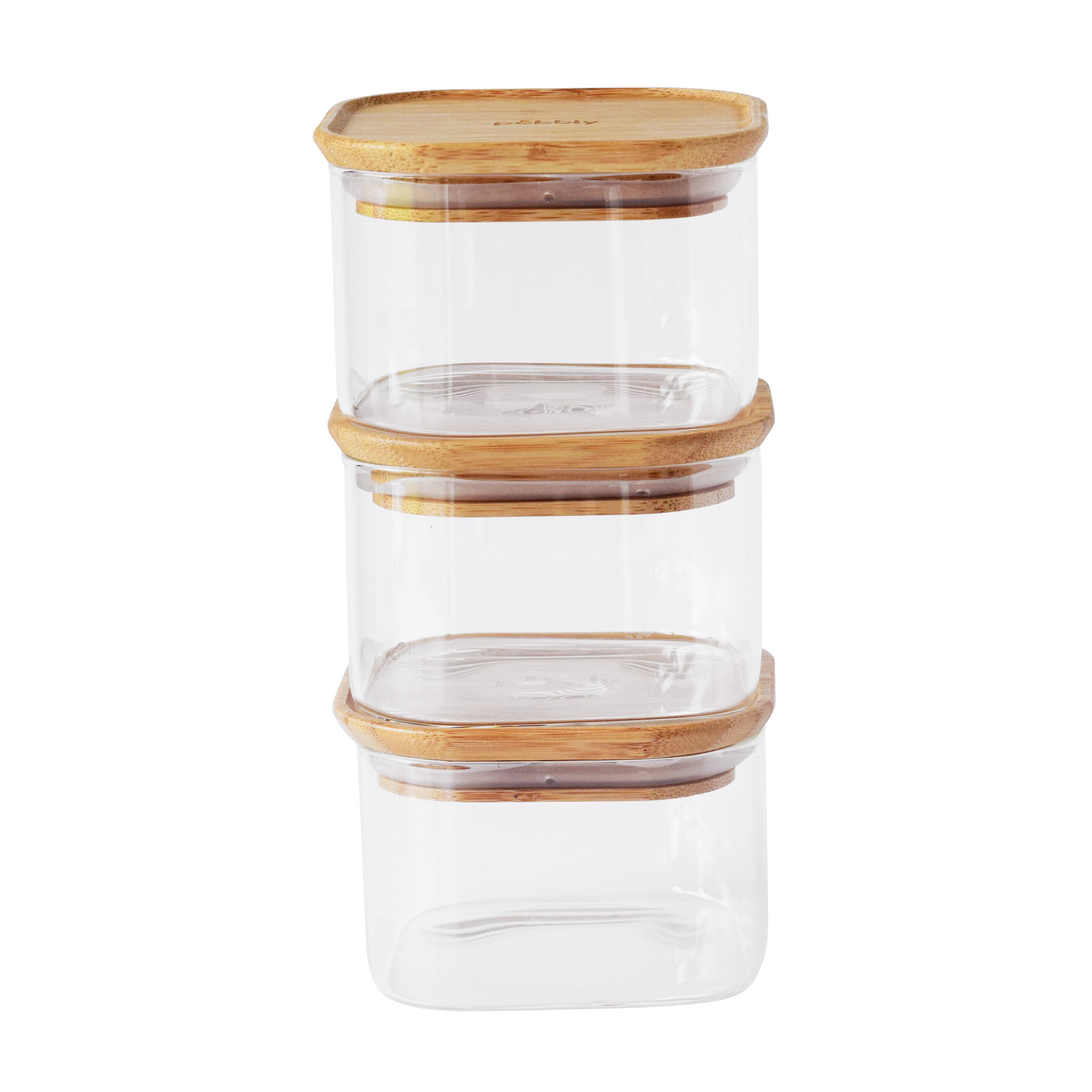 3 X Glass Storage Canisters 500ml - Image 2