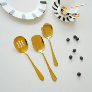 Set of 3 Serving Spoons for dry items | Luxury | Stainless Steel