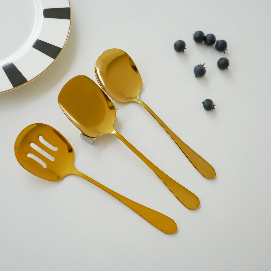 Set of 3 Serving Spoons for dry items | Luxury | Stainless Steel - Image 11