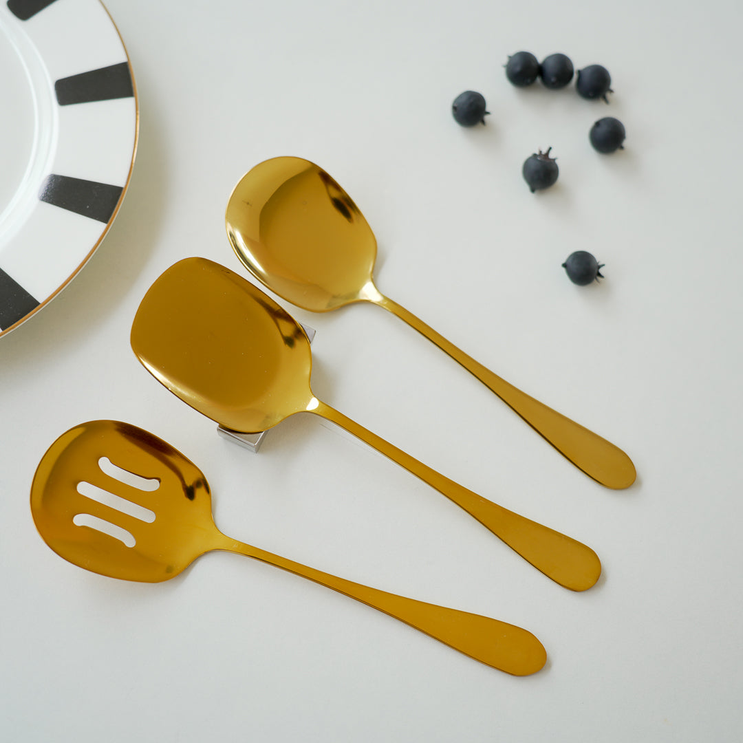 Set of 3 Serving Spoons for dry items | Luxury | Stainless Steel - Image 7