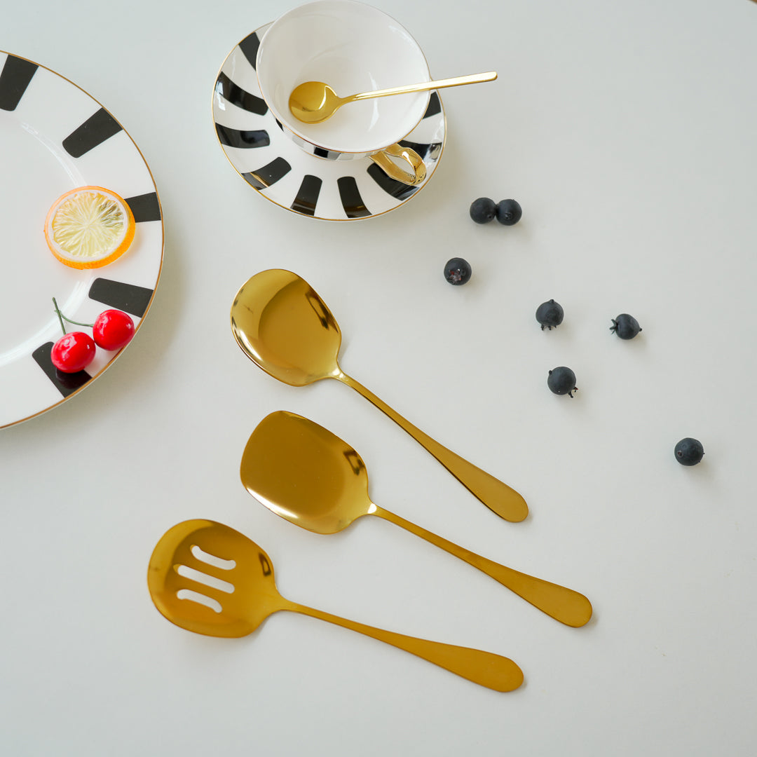 Set of 3 Serving Spoons for dry items | Luxury | Stainless Steel - Image 12